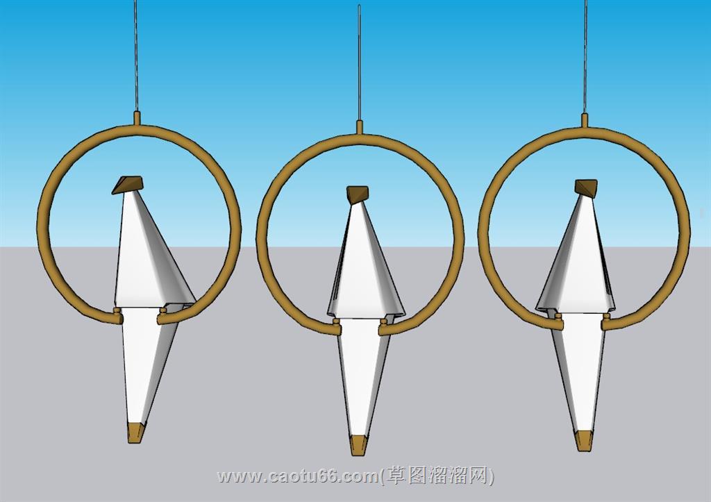 工艺品装饰鸟工艺SU模型 1