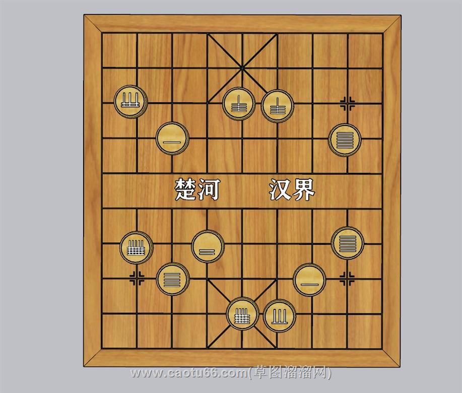 象棋棋盘SU模型 1