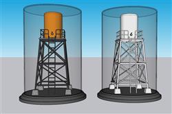装饰品水塔SU模型 免费sketchup模型下载