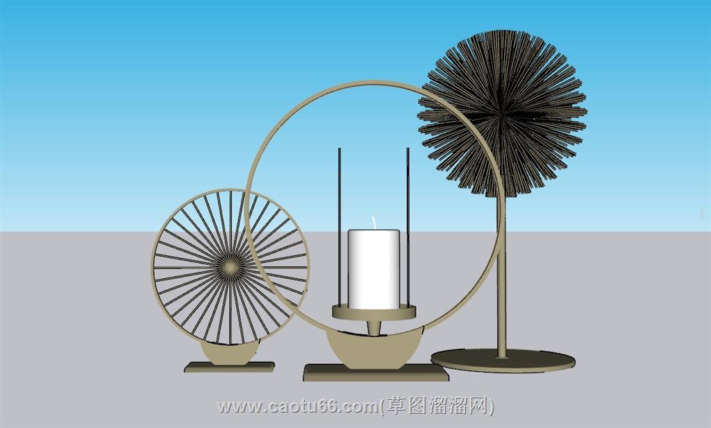 蜡烛工艺品SU模型 1