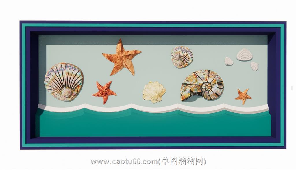 海洋海星装饰SU模型