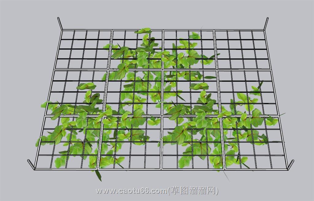 植物吊顶花架SU模型 1