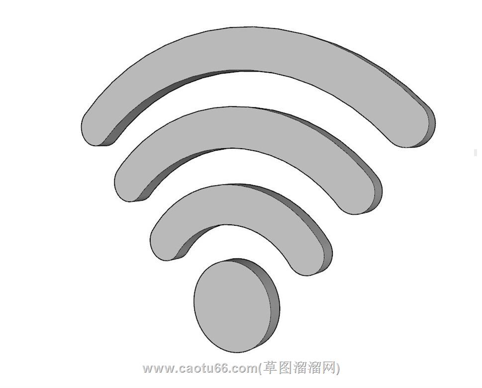 Wifi信号logoSU模型 1