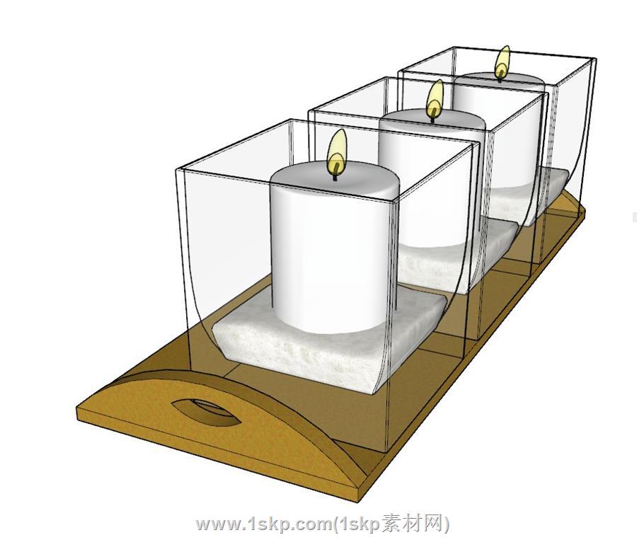 装饰蜡烛SU模型 1