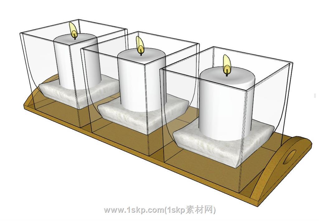 装饰蜡烛SU模型 2