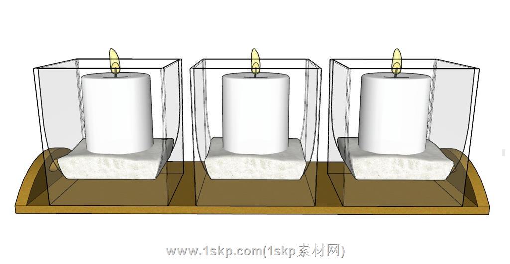 装饰蜡烛SU模型 3