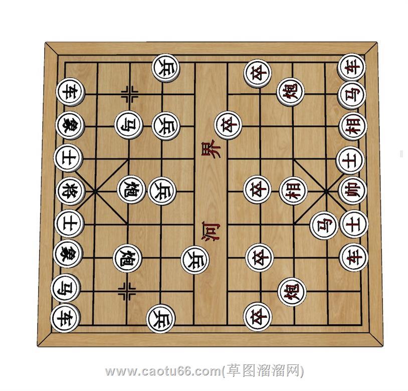 象棋棋盘SU模型 1