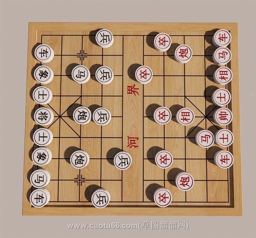 象棋棋盘SU模型 2