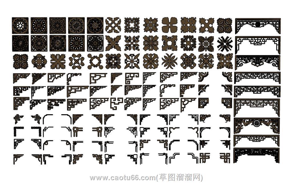 中式雕花集合SU模型 2