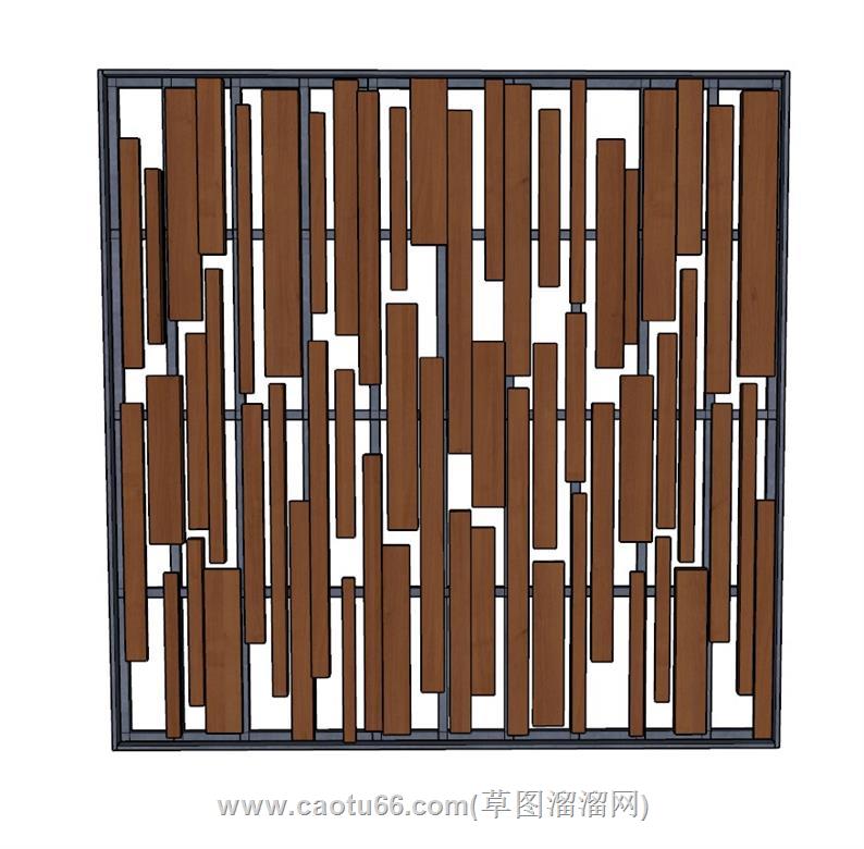 装饰板隔断SU模型 3