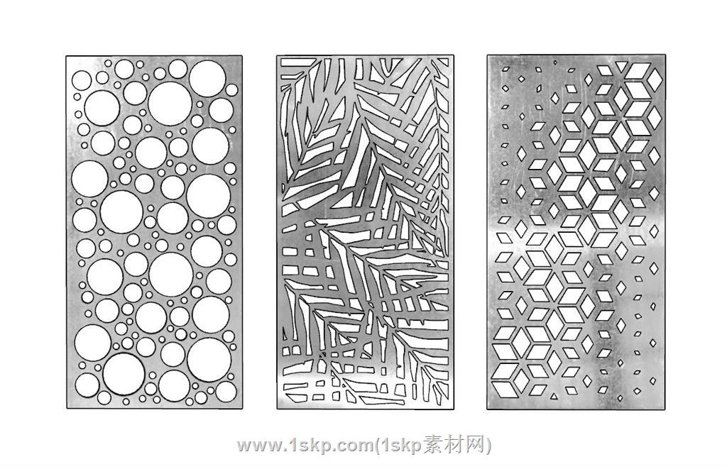 金属孔板装饰板SU模型 2