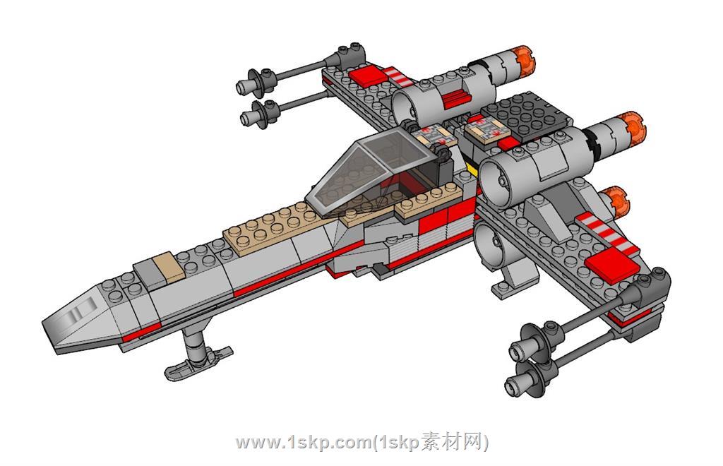 积木飞船SU模型 2