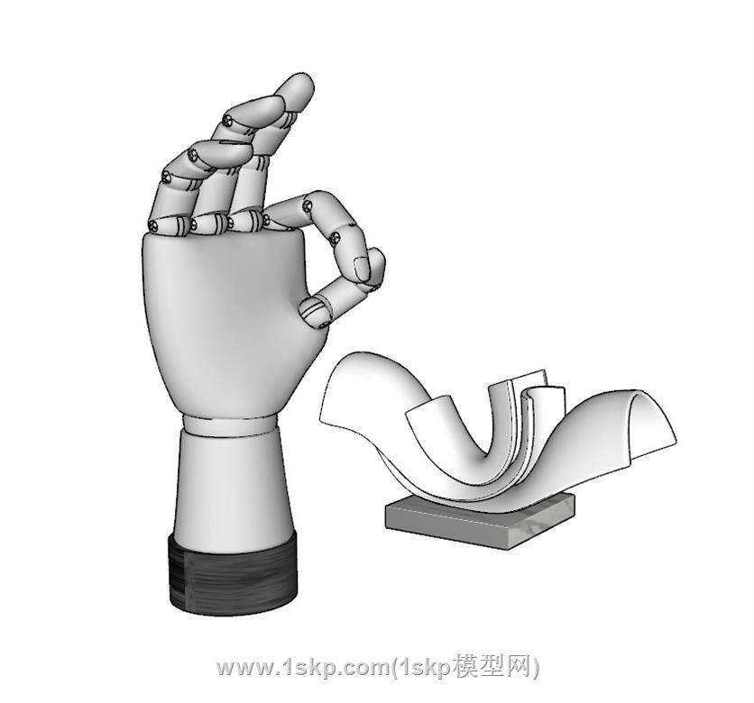 手掌工艺品装饰品SU模型 1