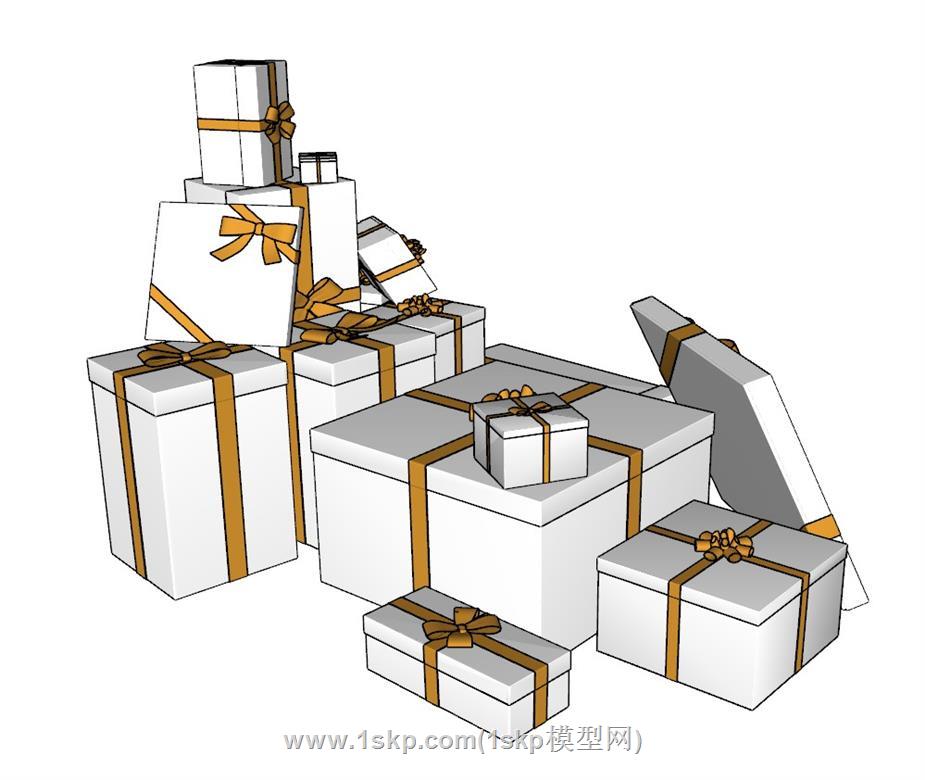 礼盒包装盒SU模型 1