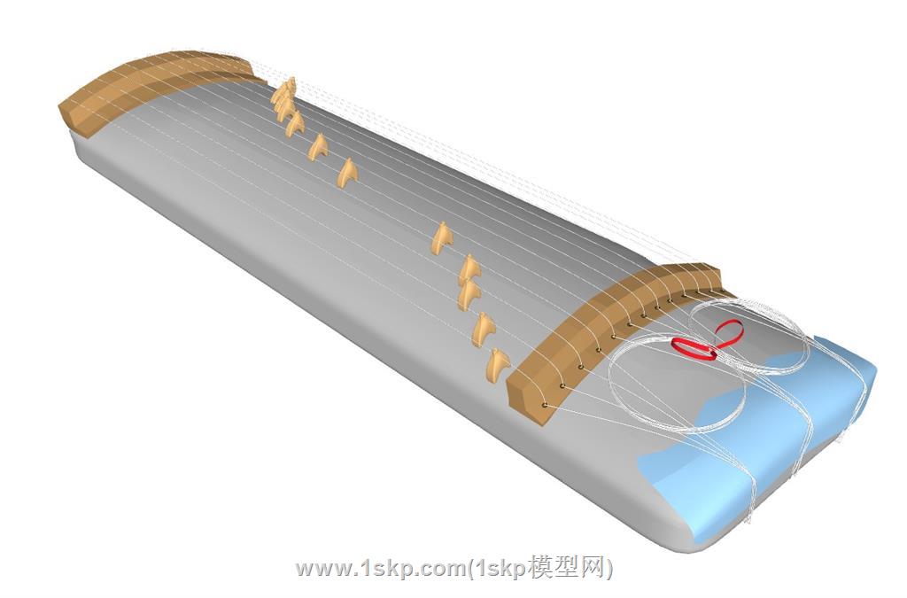 古筝乐器SU模型 1