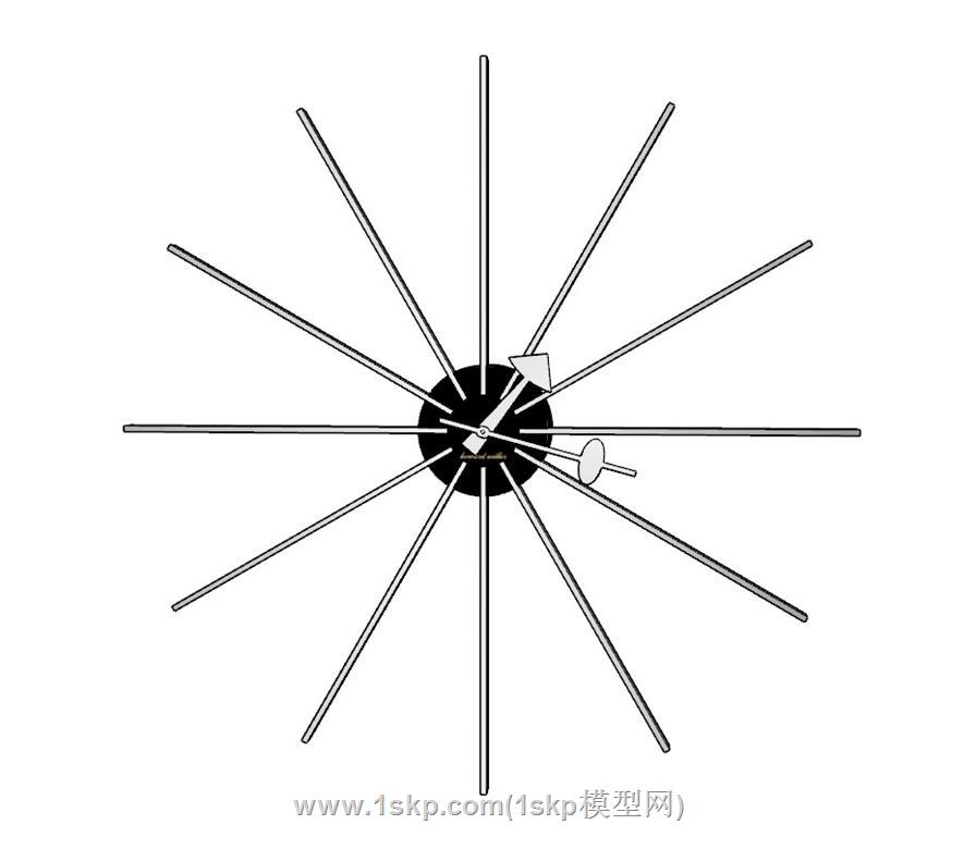 装饰钟墙钟SU模型 1