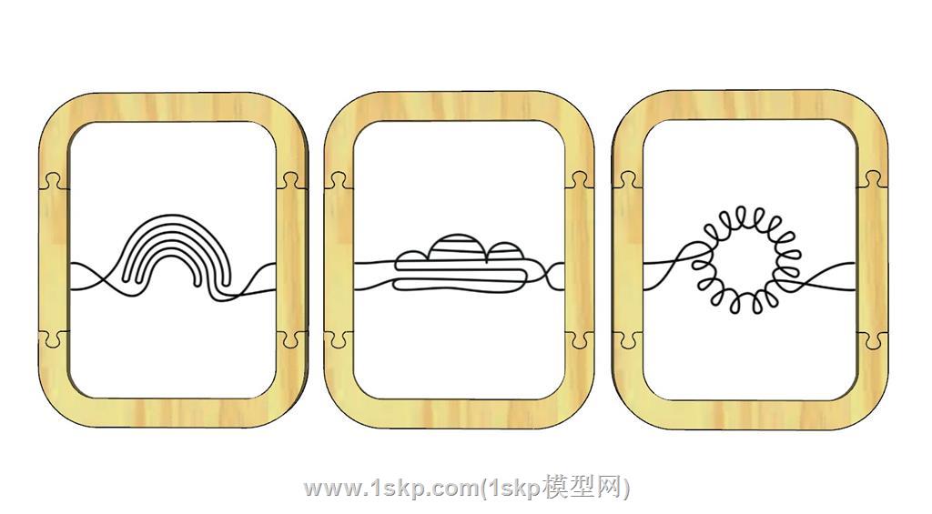 墙饰画装饰画SU模型 1