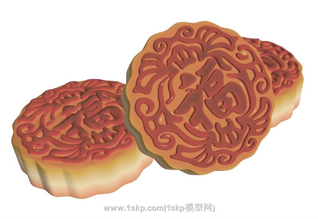 中秋月饼SU模型 3