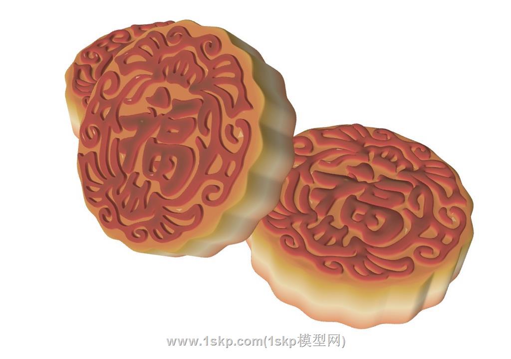 中秋月饼SU模型 2