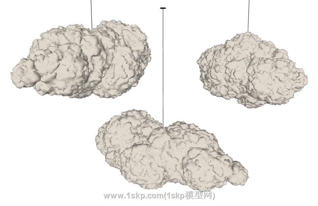 云朵装饰SU模型 1