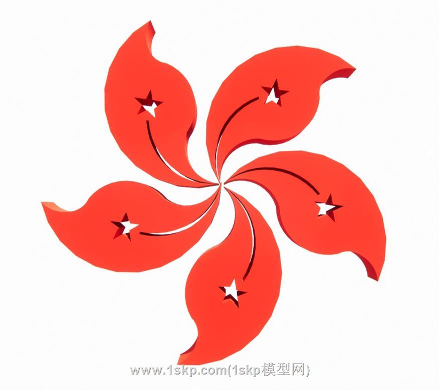 香港logo标志SU模型 1