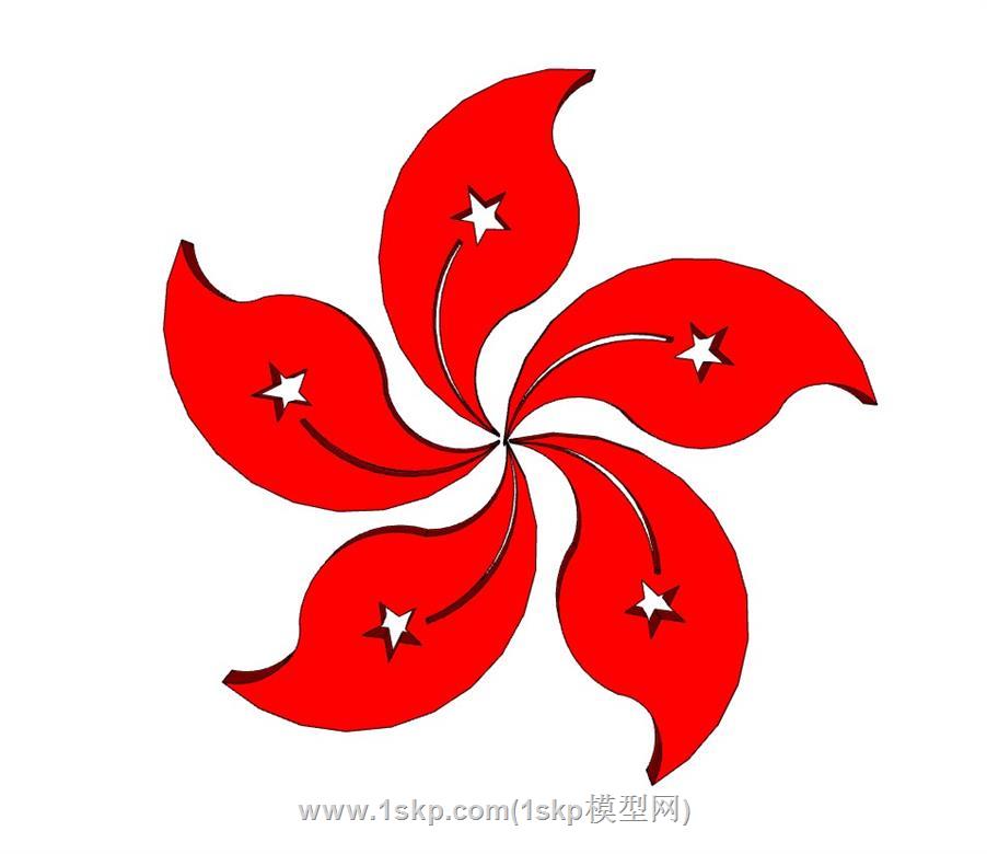 香港logo标志SU模型 2