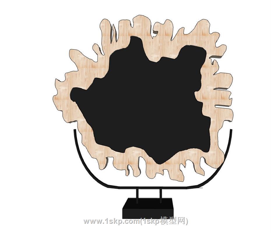 木制装饰摆件SU模型 2