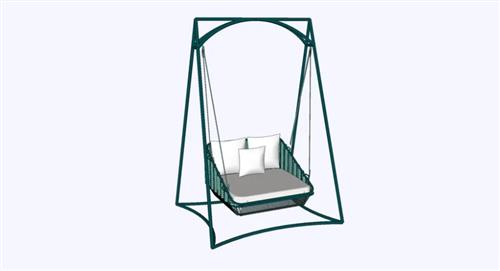 秋千椅吊椅座椅SU模型 1