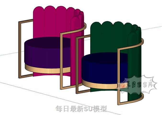 儿童凳子坐凳SU模型 1