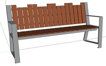 长椅长凳SU模型 免费sketchup模型下载