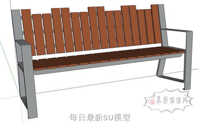 长椅长凳SU模型 1