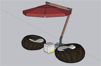 户外 遮阳伞 座椅