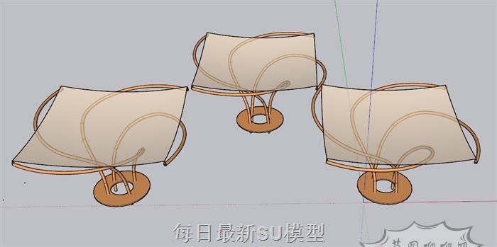 廊架SU模型 1