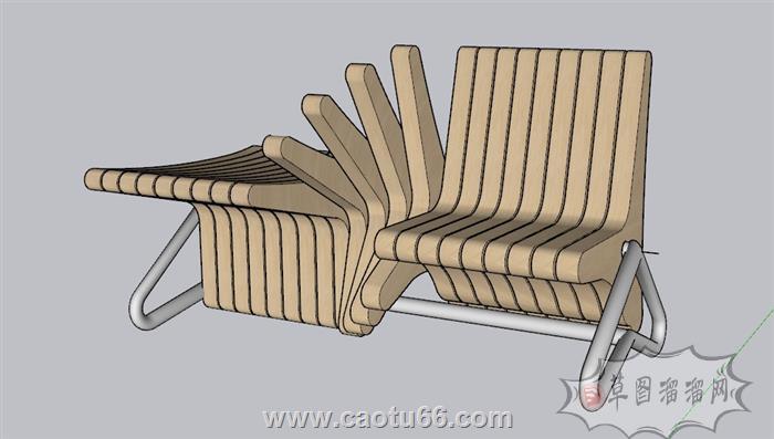 创意户外座椅SU模型 1