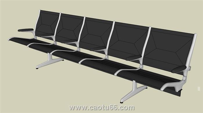 排椅SU模型 1