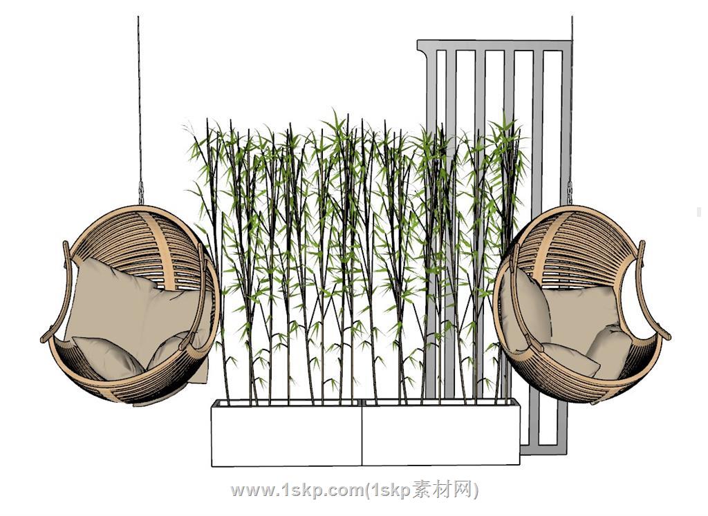 吊椅SU模型 1