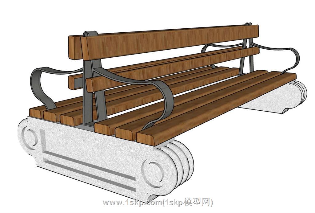 长椅SU模型 2