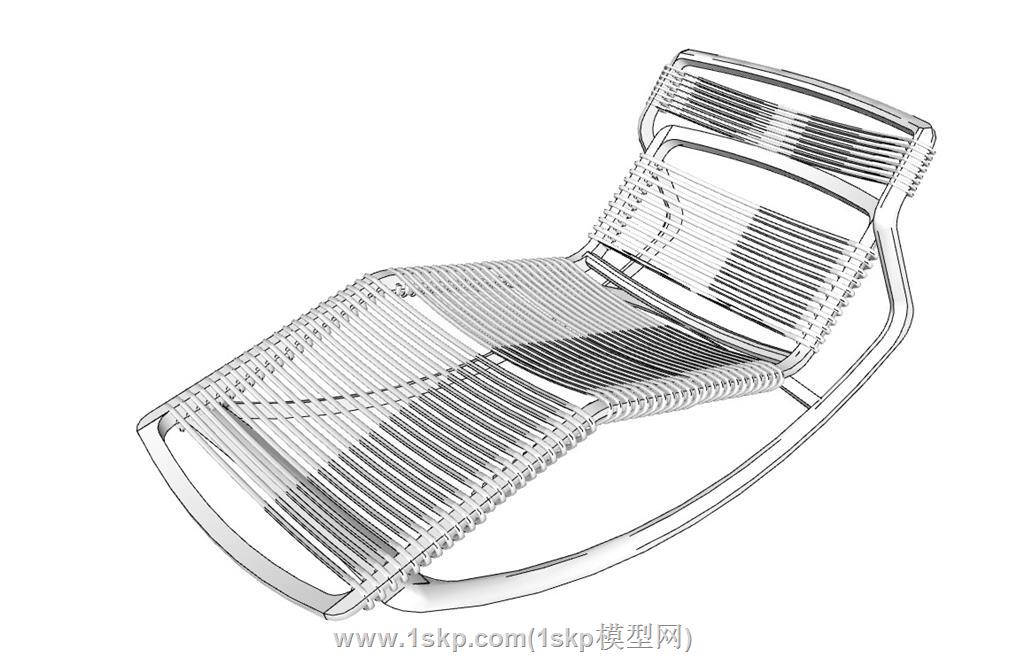 躺椅SU模型 2