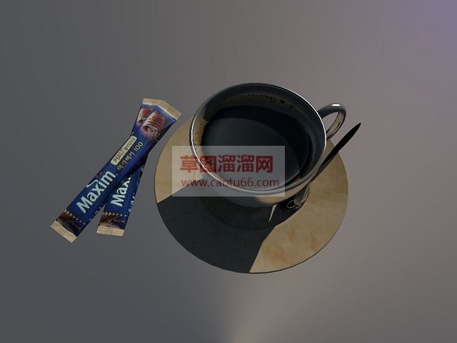 咖啡条咖啡杯SU模型 1