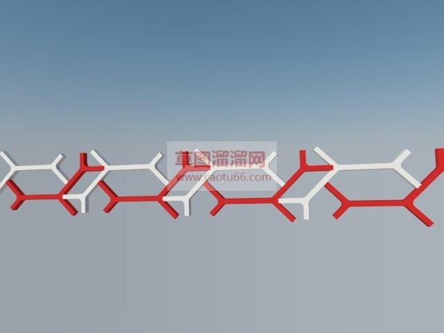 创意栏杆护栏SU模型 1