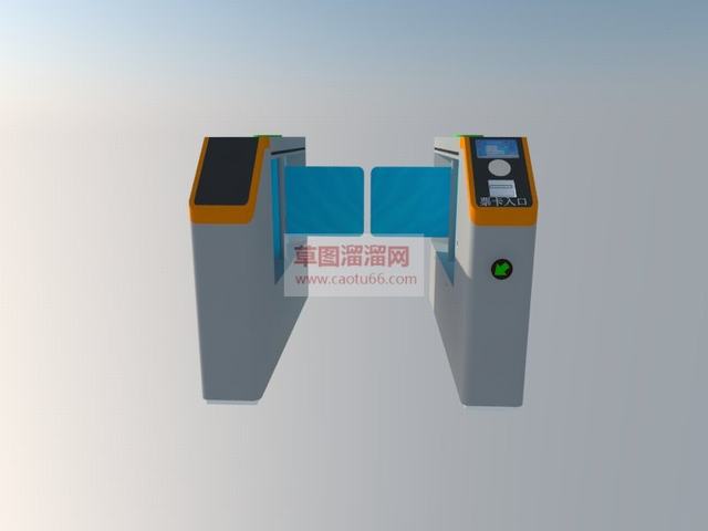 速通门闸机道闸SU模型 1