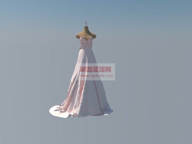 结婚礼服婚纱店SU模型 1