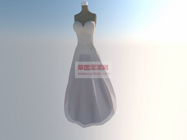 婚纱礼服女装SU模型 1