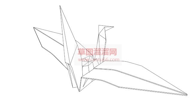 折纸千纸鹤SU模型 1