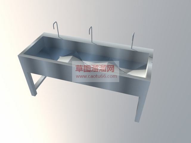 饭堂不锈钢洗SU模型 1