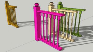 木制  扶手  草图  大师  下载