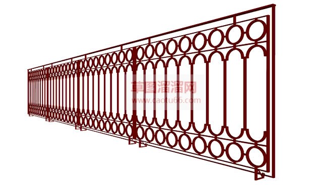 欧式铁栏杆免SU模型 1