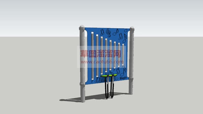 音乐护栏SU模型 1