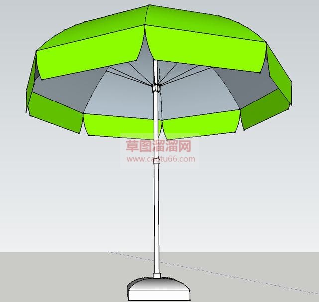 太阳伞怎么建SU模型 1