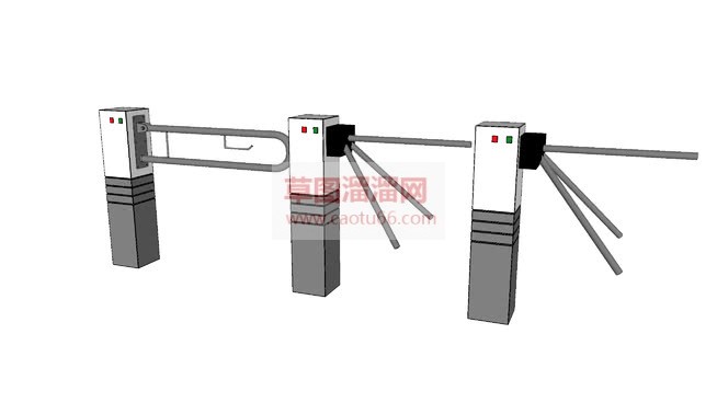 三棍闸机免费SU模型 1